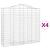 Coșuri gabion arcuite 4 buc, 200x50x180/200 cm, fier galvanizat GartenMobel Dekor