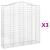 Coșuri gabion arcuite, 3 buc 200x50x200/220 cm, fier galvanizat GartenMobel Dekor