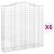 Coșuri gabion arcuite, 6 buc 200x50x200/220 cm, fier galvanizat GartenMobel Dekor