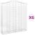 Coșuri gabion arcuite, 6 buc, 200x50x220/240cm, fier galvanizat GartenMobel Dekor