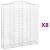 Coșuri gabion arcuite, 8 buc, 200x50x220/240cm, fier galvanizat GartenMobel Dekor