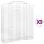 Coșuri gabion arcuite, 9 buc, 200x50x220/240cm, fier galvanizat GartenMobel Dekor