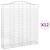 Coșuri gabion arcuite, 12 buc 200x50x220/240cm, fier galvanizat GartenMobel Dekor