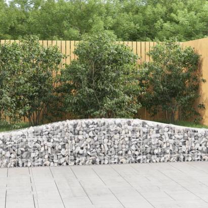 Coșuri gabion arcuite 2 buc, 400x30x40/60 cm, fier galvanizat GartenMobel Dekor