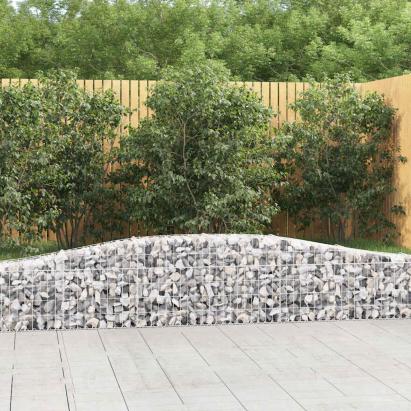 Coșuri gabion arcuite 9 buc, 400x30x40/60 cm, fier galvanizat GartenMobel Dekor
