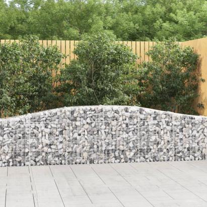 Coșuri gabion arcuite 5 buc, 400x30x60/80 cm, fier galvanizat GartenMobel Dekor