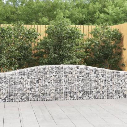 Coșuri gabion arcuite 10 buc, 400x30x60/80 cm, fier galvanizat GartenMobel Dekor