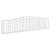 Coșuri gabion arcuite 7 buc, 400x30x80/100 cm, fier galvanizat GartenMobel Dekor