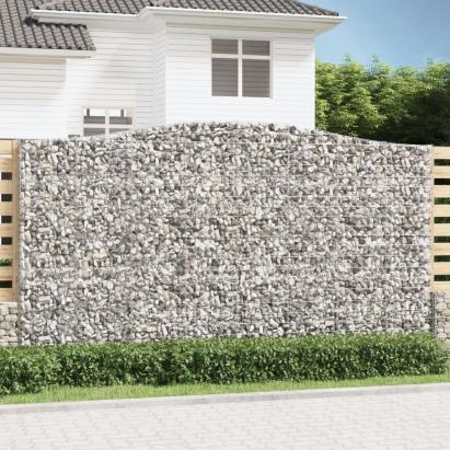 Coșuri gabion arcuite, 6 buc, 400x30x220/240cm, fier galvanizat GartenMobel Dekor