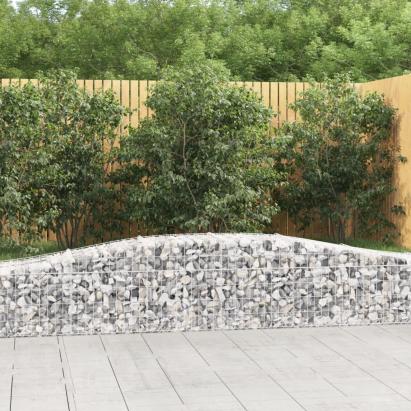 Coșuri gabion arcuite 9 buc, 400x50x40/60 cm, fier galvanizat GartenMobel Dekor