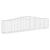 Coșuri gabion arcuite 3 buc, 400x50x80/100 cm, fier galvanizat GartenMobel Dekor