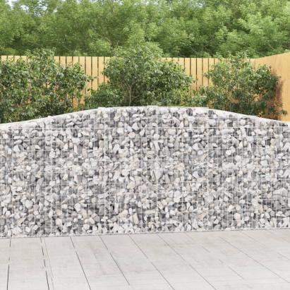 Coșuri gabion arcuite 15 buc, 400x50x100/120 cm fier galvanizat GartenMobel Dekor