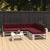 Perne canapea din paleți, 7 buc, roșu vin GartenMobel Dekor