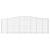 Coșuri gabion arcuite 3 buc, 400x50x120/140 cm, fier galvanizat GartenMobel Dekor