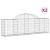 Coșuri gabion arcuite 2 buc, 200x30x60/80 cm, fier galvanizat GartenMobel Dekor