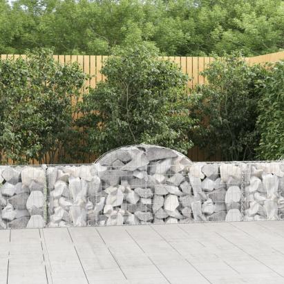 Coșuri gabion arcuite 25 buc, 200x30x60/80 cm, fier galvanizat GartenMobel Dekor