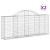 Coșuri gabion arcuite 2 buc, 200x30x80/100cm, fier galvanizat GartenMobel Dekor