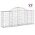 Coșuri gabion arcuite 3 buc, 200x30x80/100cm, fier galvanizat GartenMobel Dekor