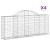 Coșuri gabion arcuite 4 buc, 200x30x80/100cm, fier galvanizat GartenMobel Dekor