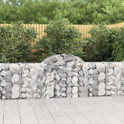 Coșuri gabion arcuite 6 buc, 200x30x80/100cm, fier galvanizat GartenMobel Dekor