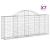 Coșuri gabion arcuite 7 buc, 200x30x80/100cm, fier galvanizat GartenMobel Dekor