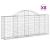 Coșuri gabion arcuite 8 buc, 200x30x80/100cm, fier galvanizat GartenMobel Dekor