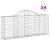 Coșuri gabion arcuite 9 buc, 200x30x80/100cm, fier galvanizat GartenMobel Dekor