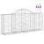 Coșuri gabion arcuite 10 buc, 200x30x80/100cm, fier galvanizat GartenMobel Dekor