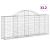 Coșuri gabion arcuite 12 buc, 200x30x80/100cm, fier galvanizat GartenMobel Dekor