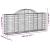 Coșuri gabion arcuite 13 buc, 200x30x80/100cm, fier galvanizat GartenMobel Dekor