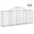 Coșuri gabion arcuite 18 buc, 200x30x80/100cm, fier galvanizat GartenMobel Dekor
