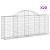 Coșuri gabion arcuite 20 buc, 200x30x80/100 cm, fier galvanizat GartenMobel Dekor
