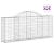 Coșuri gabion arcuite 25 buc, 200x30x80/100 cm, fier galvanizat GartenMobel Dekor