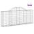 Coșuri gabion arcuite 40 buc, 200x30x80/100 cm, fier galvanizat GartenMobel Dekor