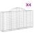 Coșuri gabion arcuite 4 buc, 200x30x100/120 cm fier galvanizat GartenMobel Dekor