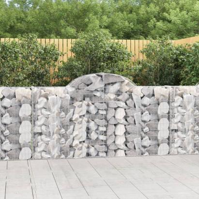 Coșuri gabion arcuite 4 buc, 200x30x100/120 cm fier galvanizat GartenMobel Dekor