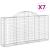 Coșuri gabion arcuite 7 buc, 200x30x100/120 cm fier galvanizat GartenMobel Dekor