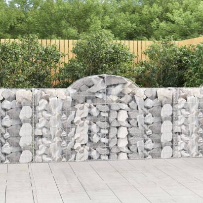 Coșuri gabion arcuite 18 buc, 200x30x100/120 cm fier galvanizat GartenMobel Dekor