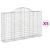 Coșuri gabion arcuite 5 buc, 200x30x120/140 cm, fier galvanizat GartenMobel Dekor
