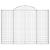 Coșuri gabion arcuite 10 buc, 200x30x140/160cm, fier galvanizat GartenMobel Dekor