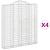 Coșuri gabion arcuite, 4 buc 200x30x220/240cm, fier galvanizat GartenMobel Dekor