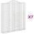 Coșuri gabion arcuite,7 buc., 200x30x220/240cm, fier galvanizat GartenMobel Dekor