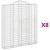 Coșuri gabion arcuite,8 buc., 200x30x220/240cm, fier galvanizat GartenMobel Dekor