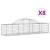 Coșuri gabion arcuite 8 buc, 200x50x40/60 cm, fier galvanizat GartenMobel Dekor
