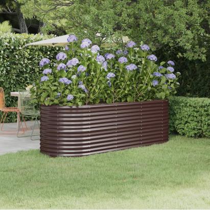 Strat înălțat grădină 224x80x68 cm oțel galvanizat GartenMobel Dekor