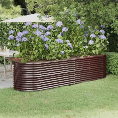 Strat înălțat grădină 296x80x68 cm oțel galvanizat GartenMobel Dekor