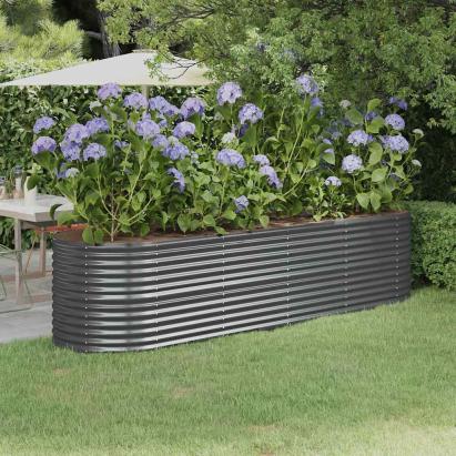 Strat înălțat grădină 296x80x68 cm oțel galvanizat GartenMobel Dekor