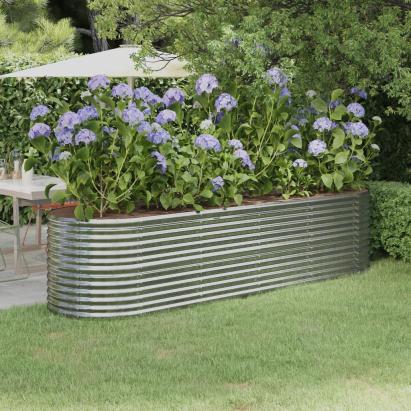 Strat înălțat grădină 296x80x68 cm oțel galvanizat GartenMobel Dekor