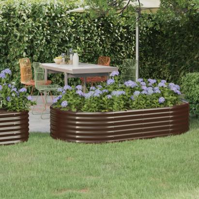 Strat înălțat grădină 175x100x36 cm oțel galvanizat GartenMobel Dekor