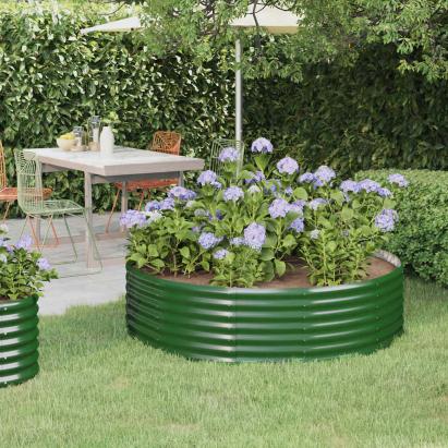 Jardinieră grădină verde 140x140x36cm oțel galvanizat GartenMobel Dekor